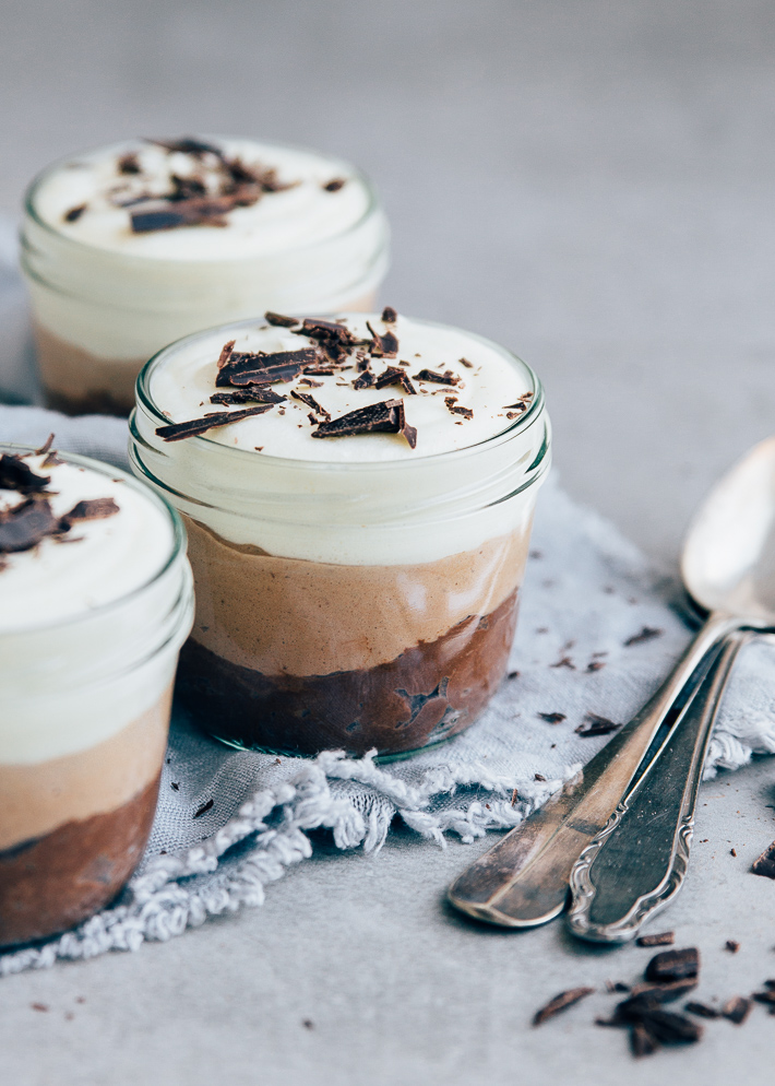 3 kleuren chocolademousse