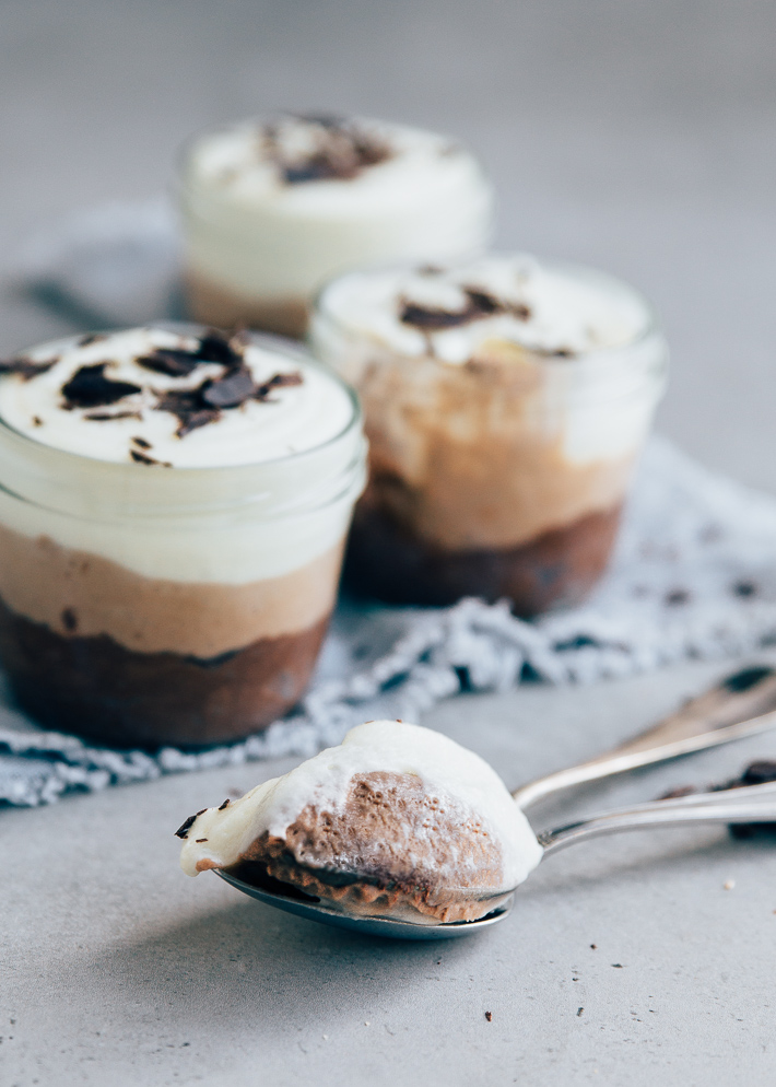 3 kleuren chocolademousse