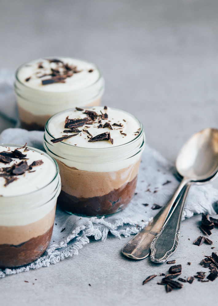 3 kleuren chocolademousse