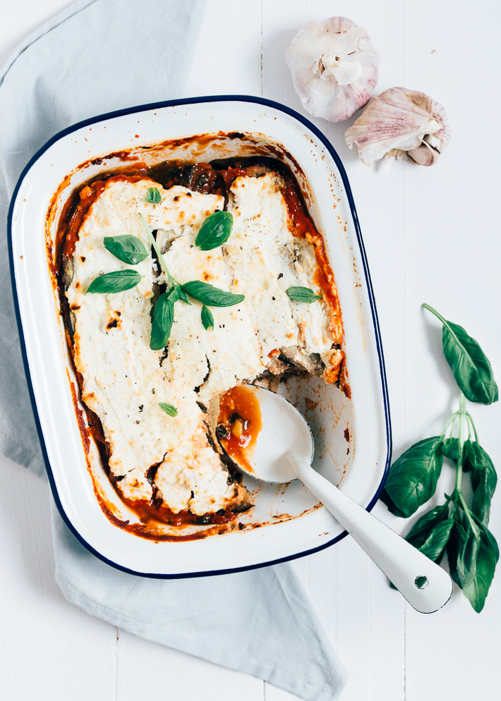 Aubergine lasagne