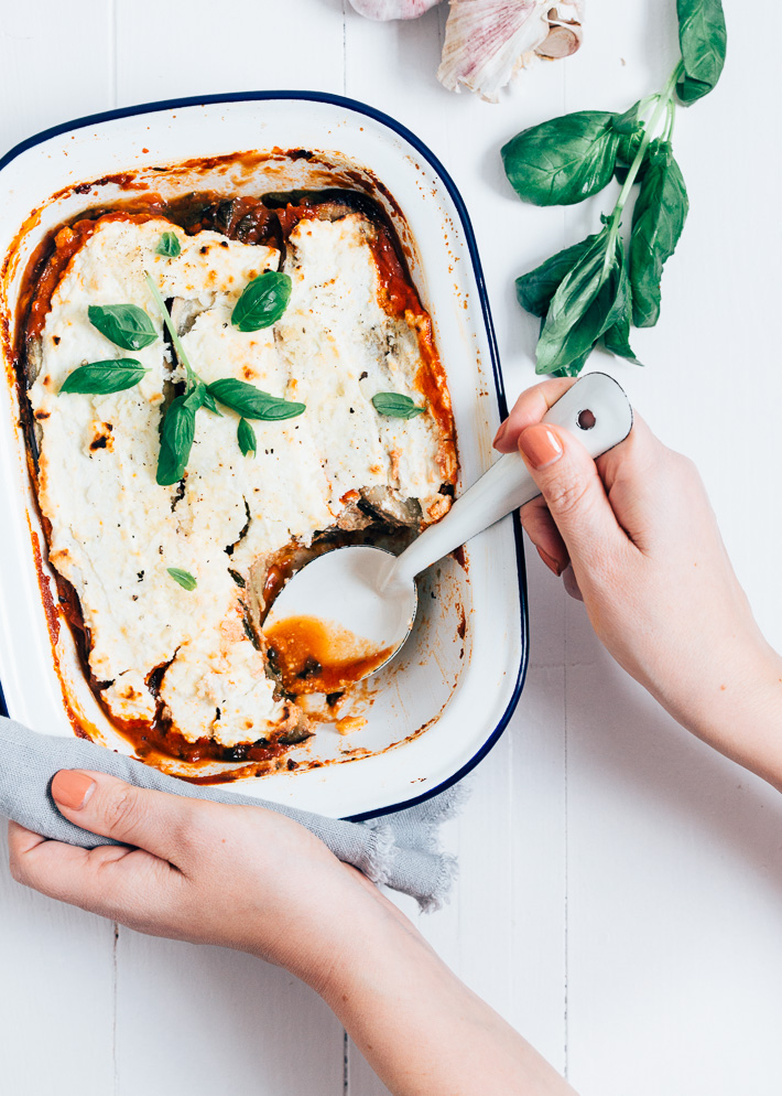 Aubergine lasagne