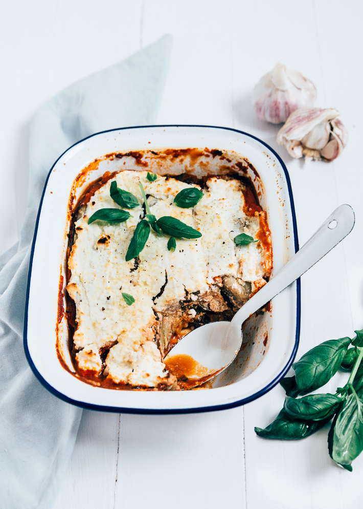 Aubergine lasagne