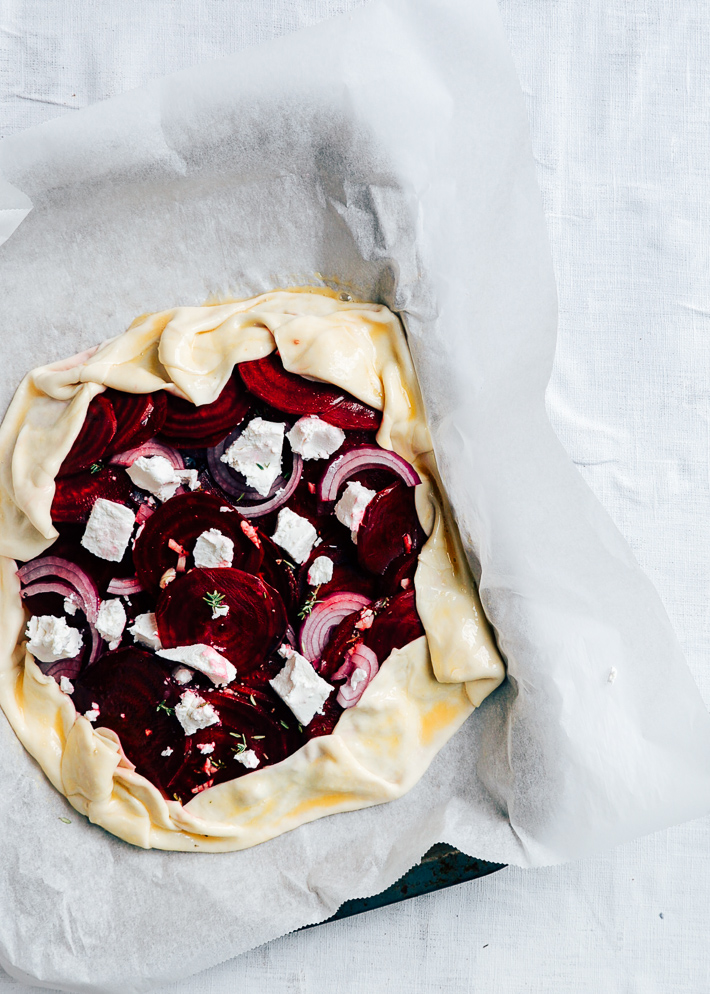 Bieten galette met geitenkaas