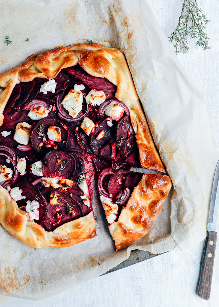 Bieten galette met geitenkaas