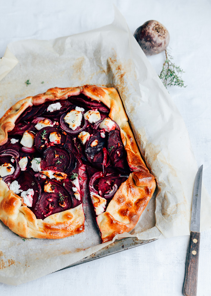 Bieten galette met geitenkaas