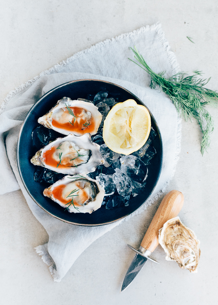 Bloody mary oesters