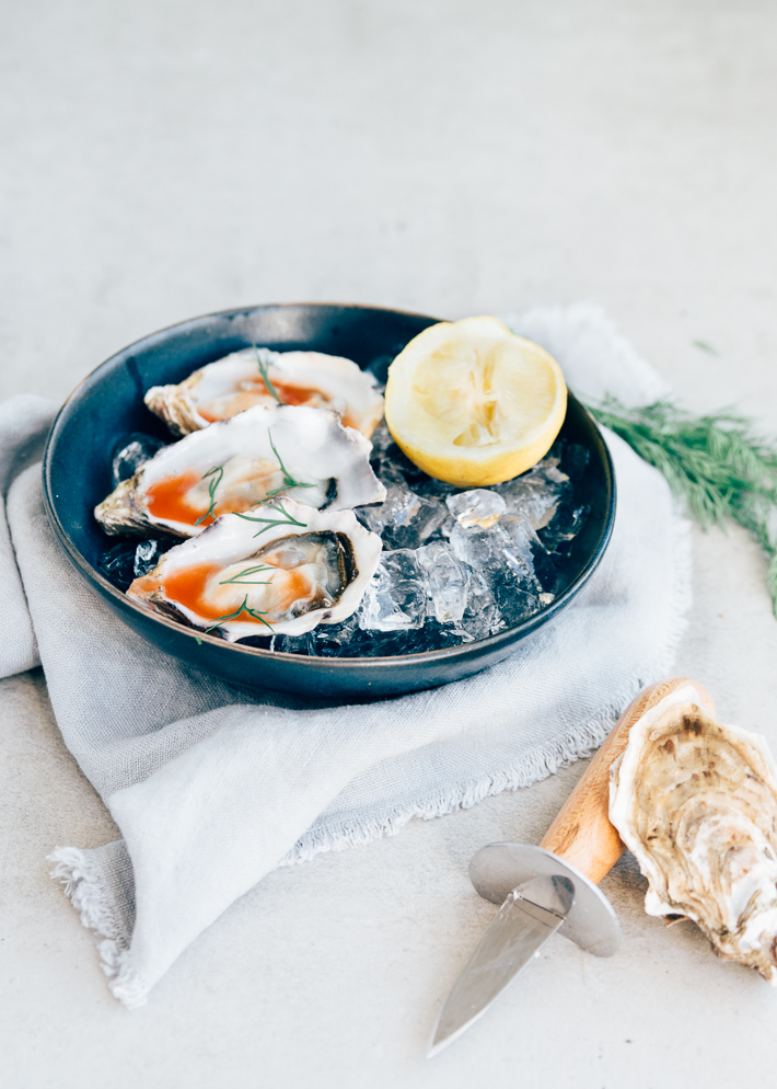 Bloody mary oesters