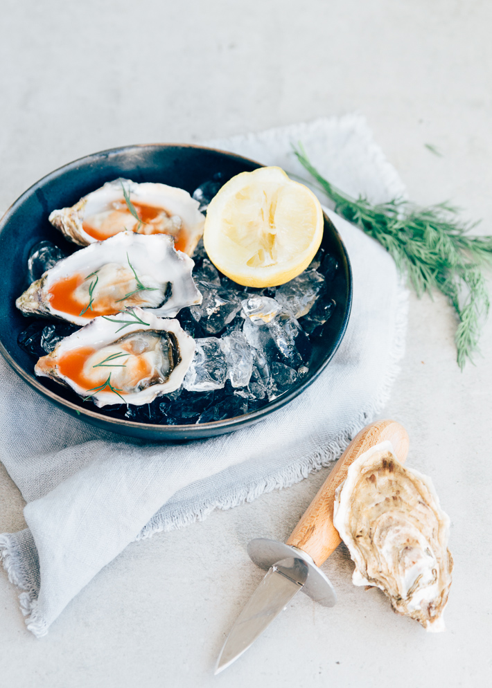 Bloody mary oesters