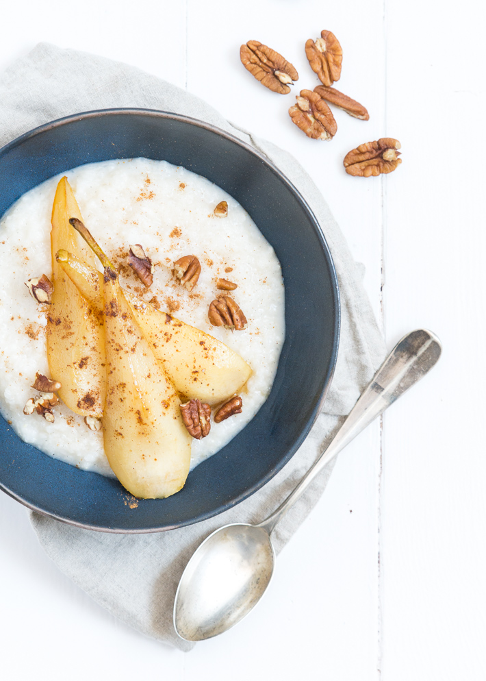 Chai rijstpudding met peer