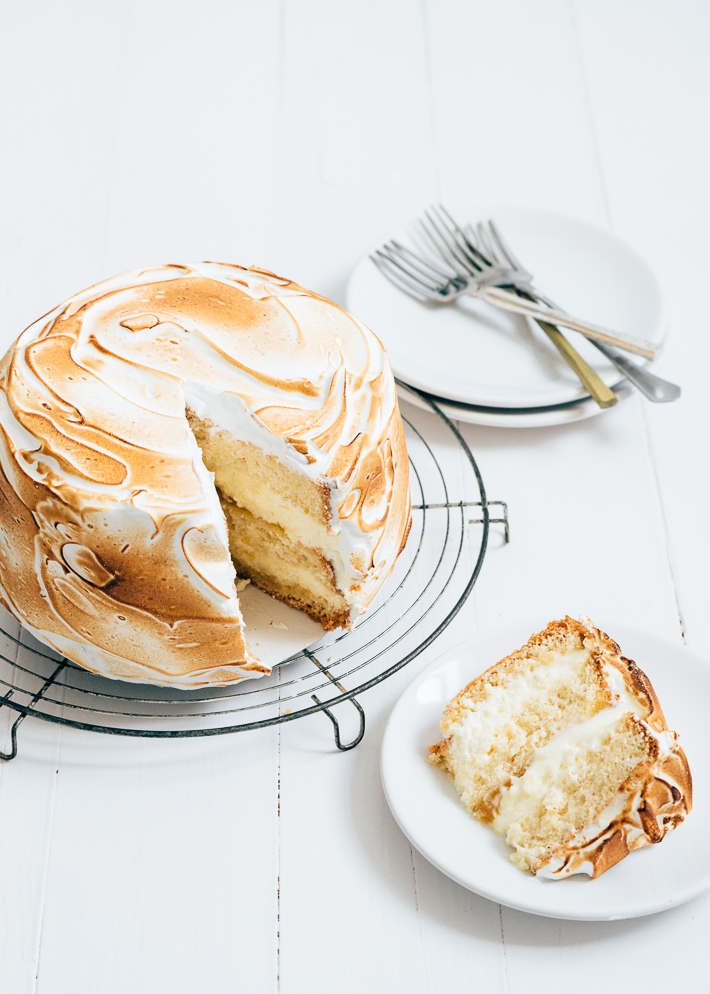 Citroen meringue cake