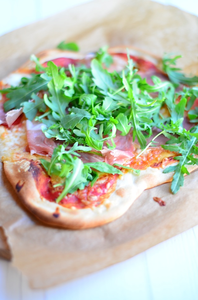 pizza met prosciutto