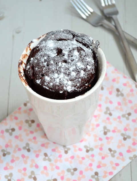 Cake in a mug