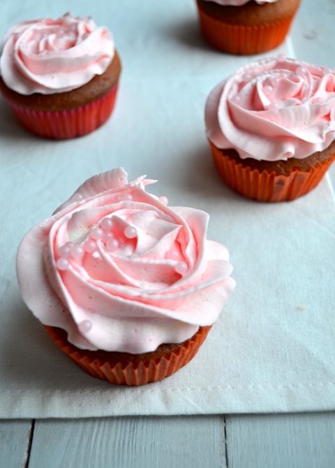 Rozen cupcakes