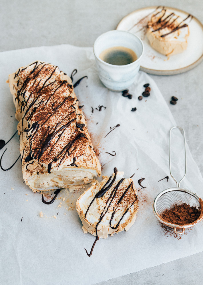 Meringuerol met espresso en chocola