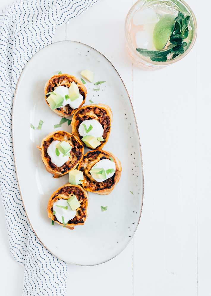 Taco pizza rolls