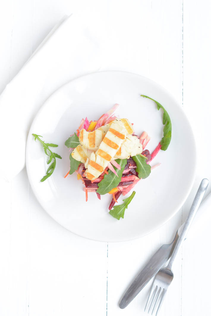 bietensalade met halloumi-