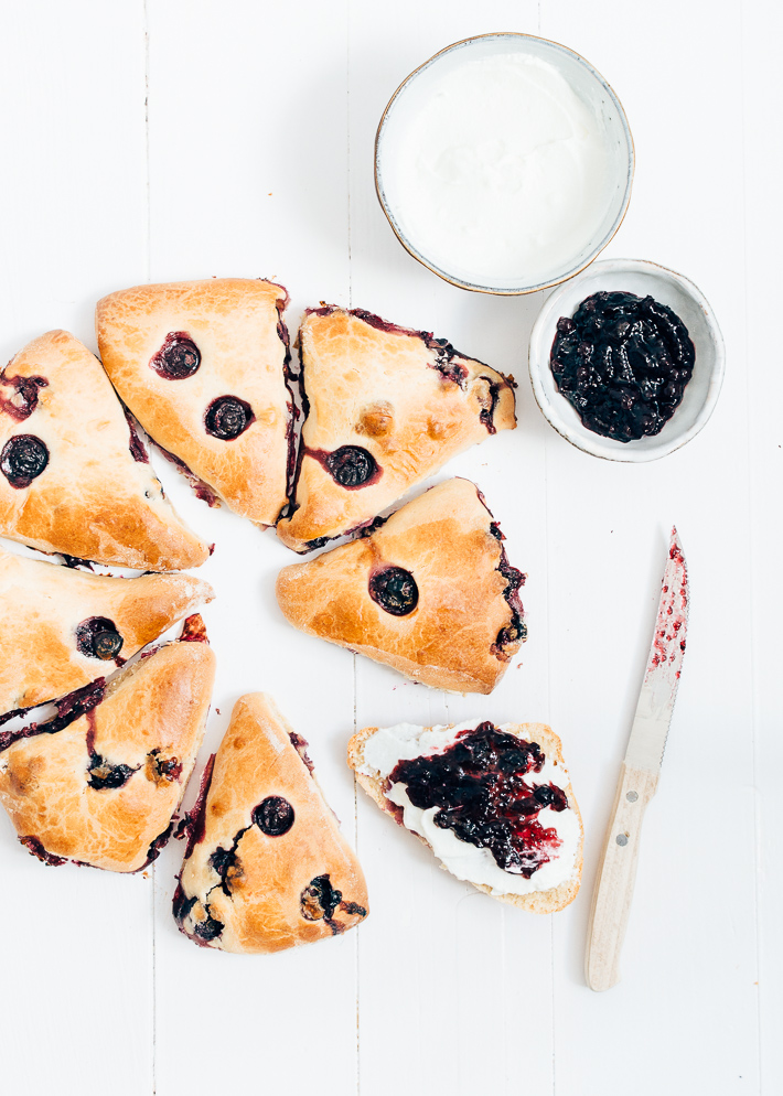 blauwe bessen scones 