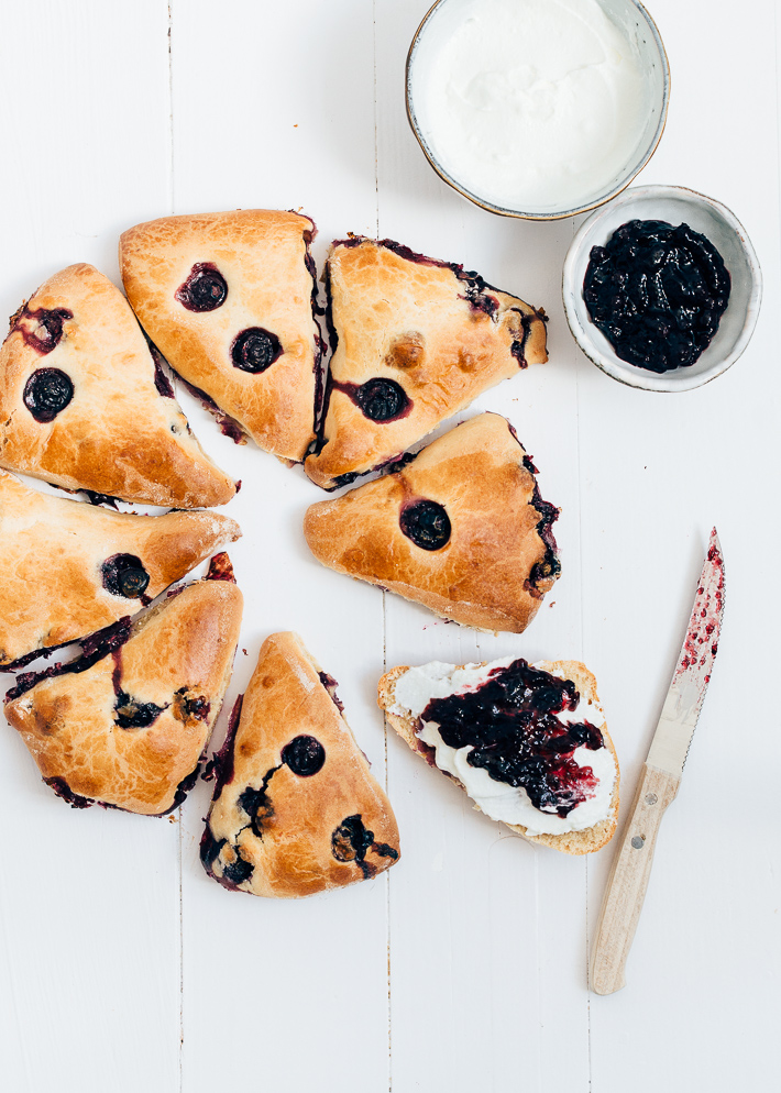 blauwe bessen scones 