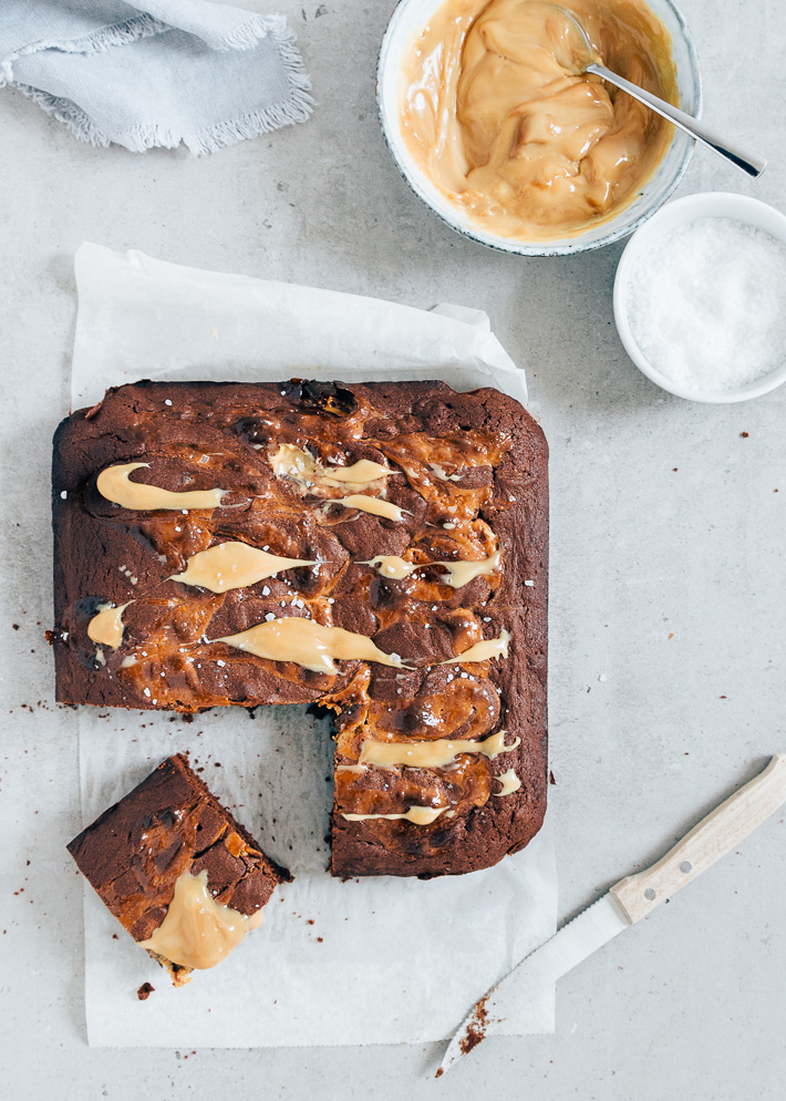 salted caramel brownies