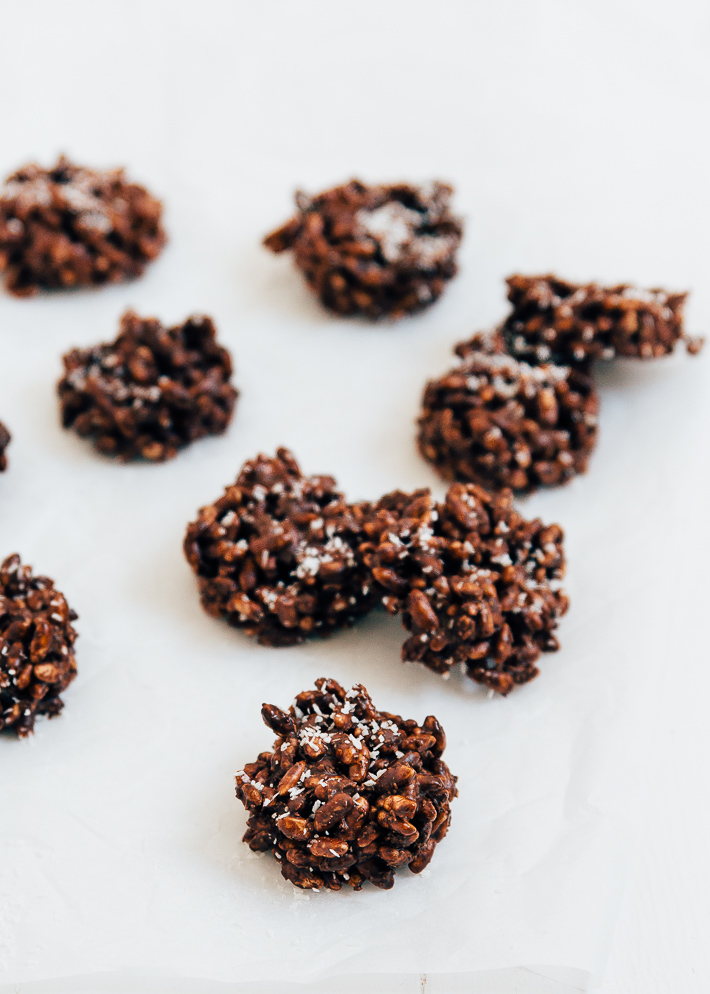 chocolade gepofte rijst koekjes