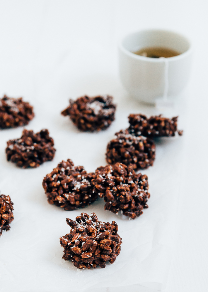 chocolade gepofte rijst koekjes