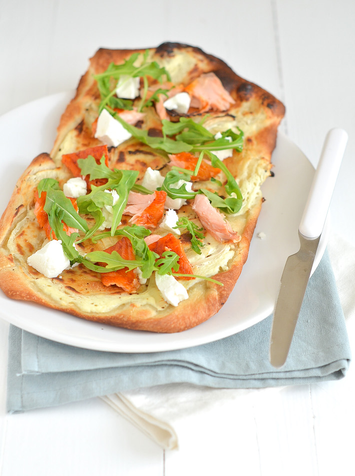 flammkuchen met zalm