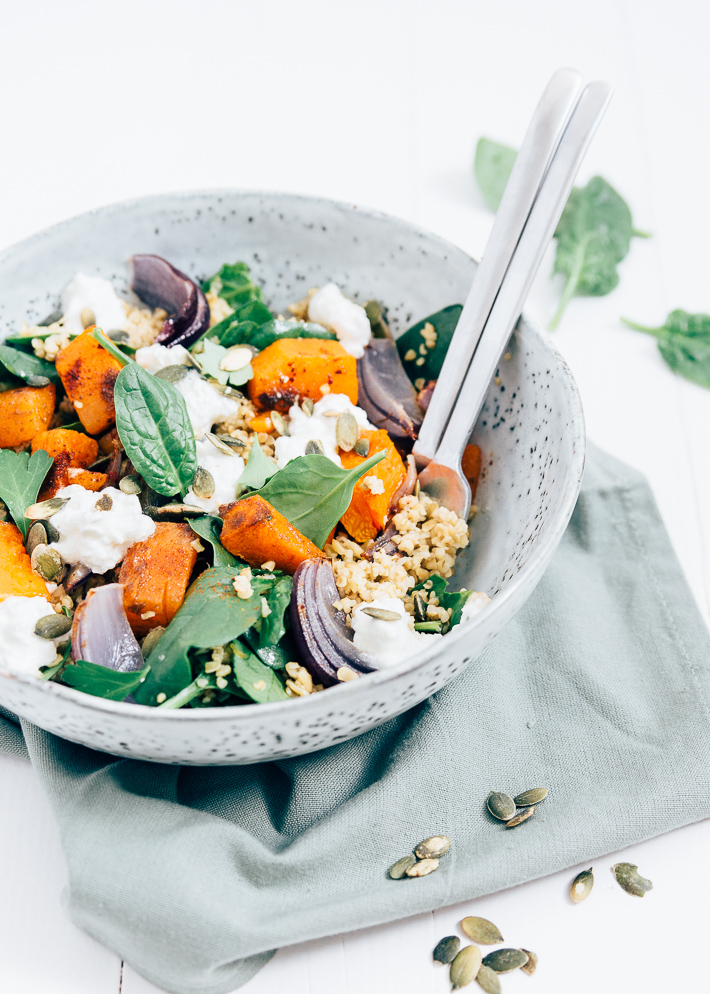 freekeh-met-geroosterde pompoen