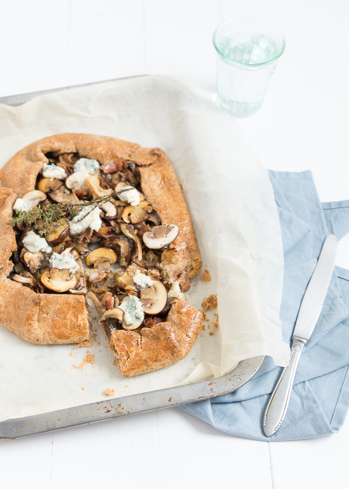 galette met paddenstoelen