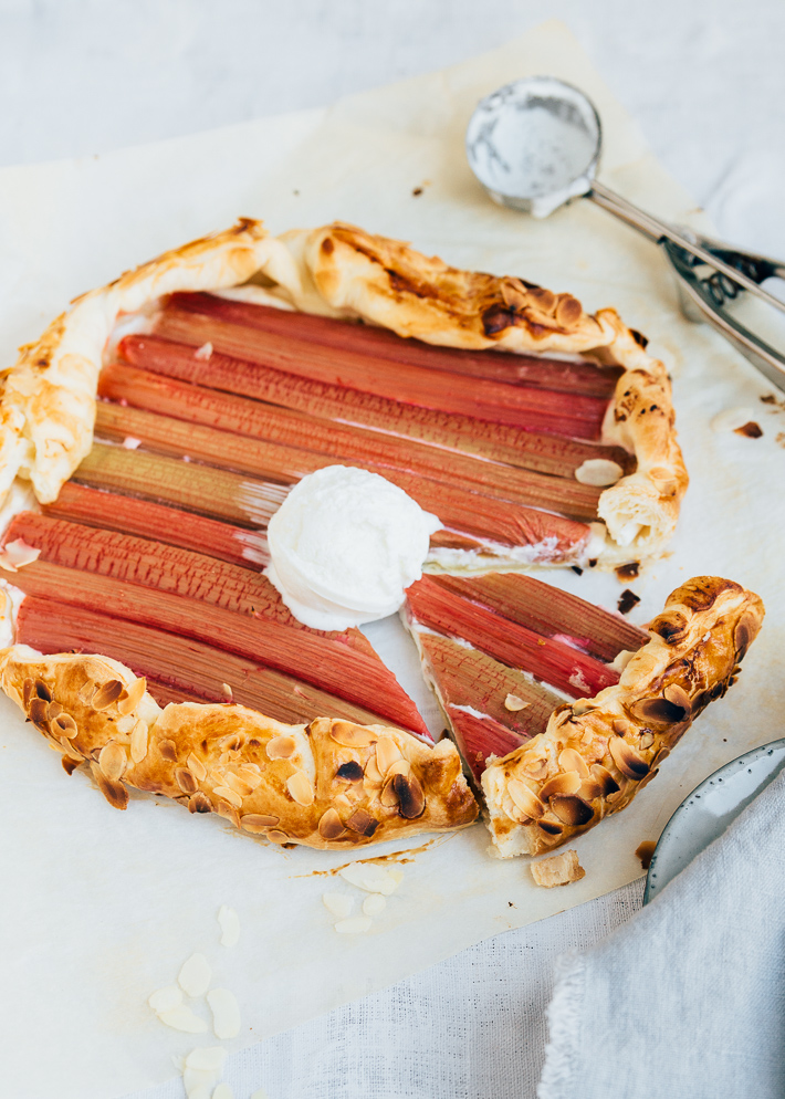 galette met rabarber