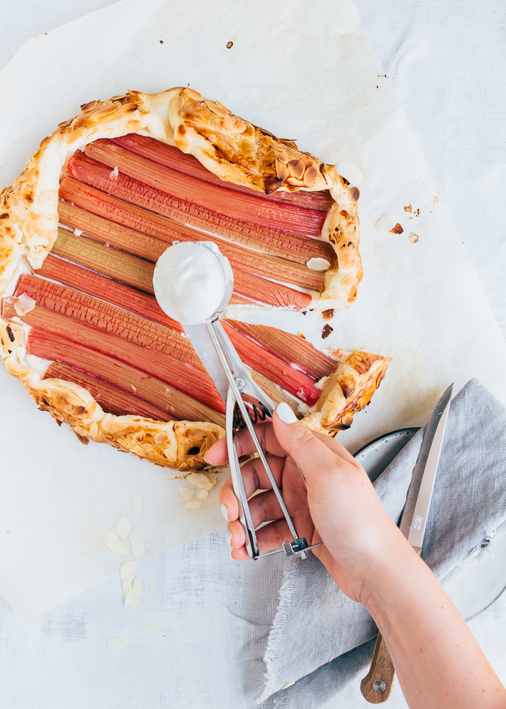 galette met rabarber