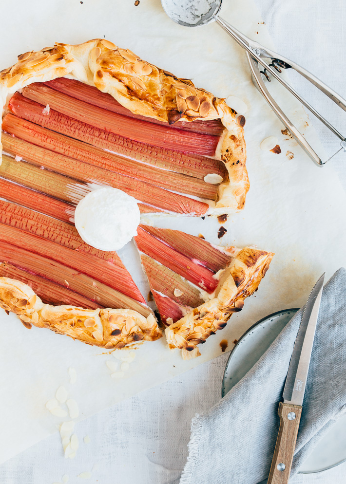 galette met rabarber