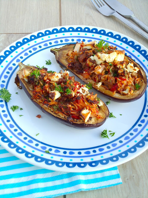 gevulde aubergine