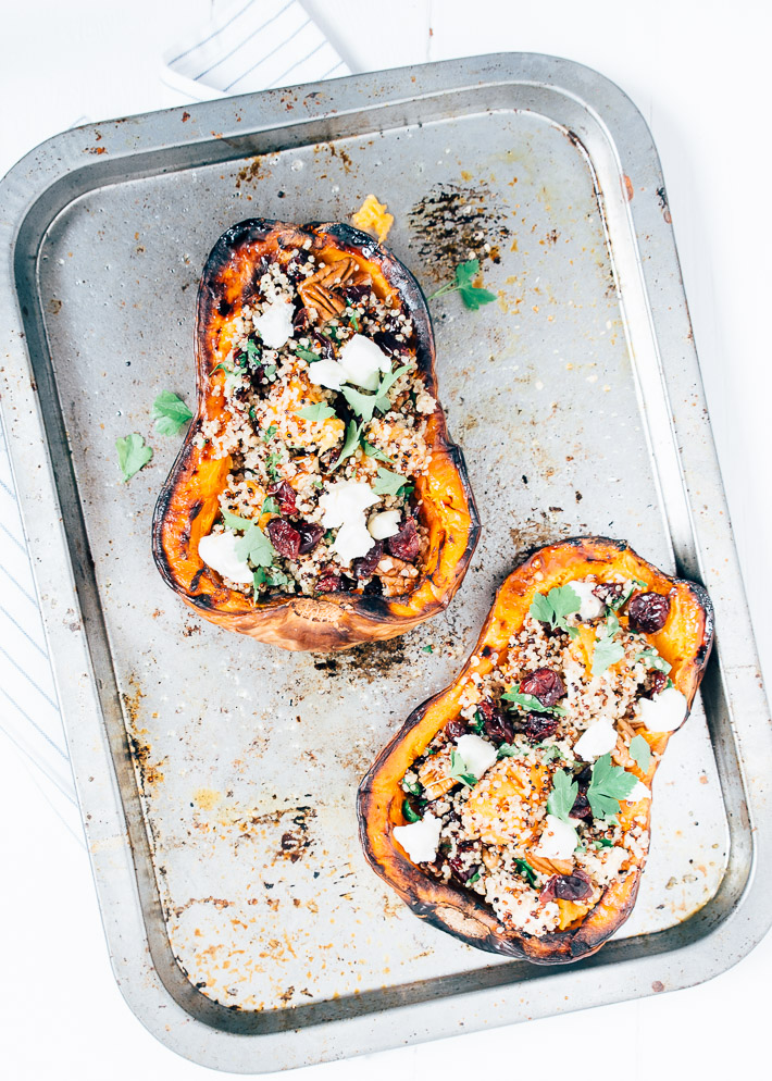 gevulde pompoen uit de oven