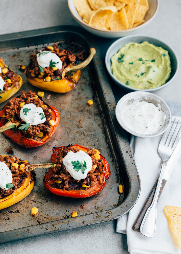 gevulde paprika's uit de airfryer