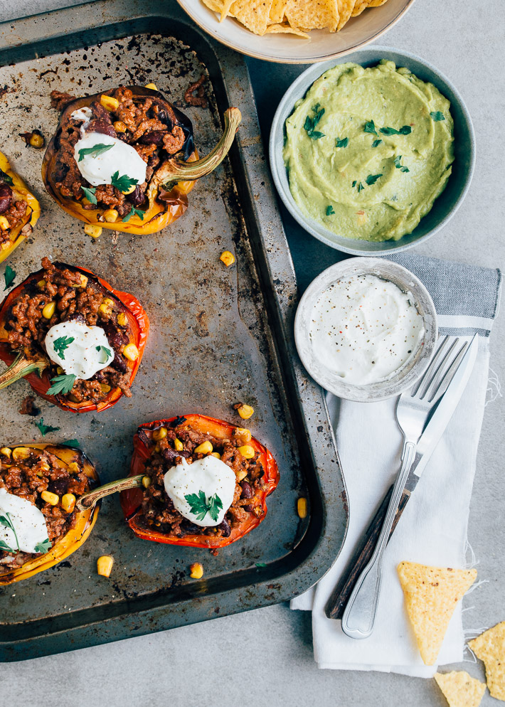 gevulde paprika's uit de airfryer