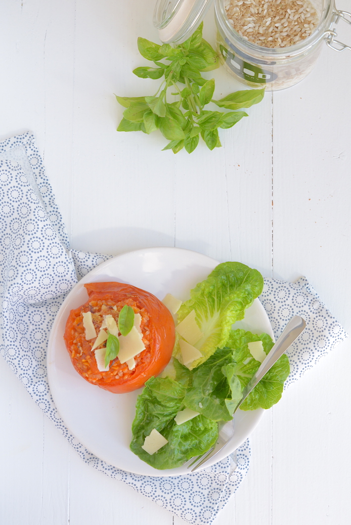 gevulde tomaten met risotto 