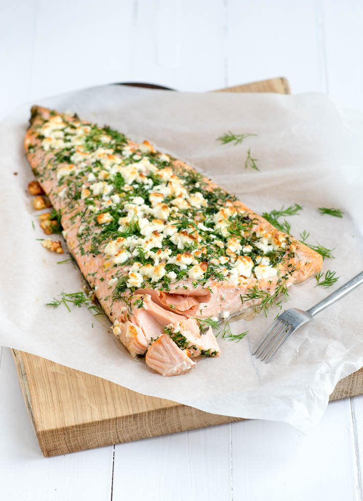 hele zalm uit de oven