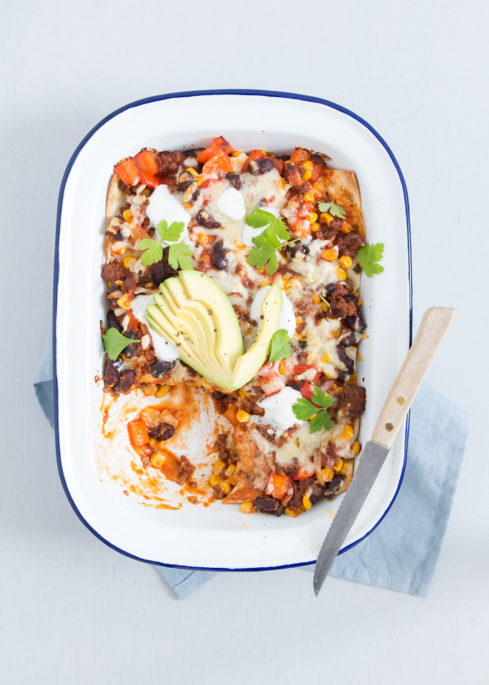 mexicaanse taco lasagne