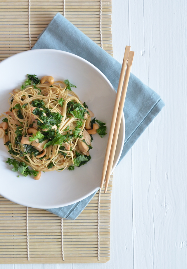 noodles met boerenkool