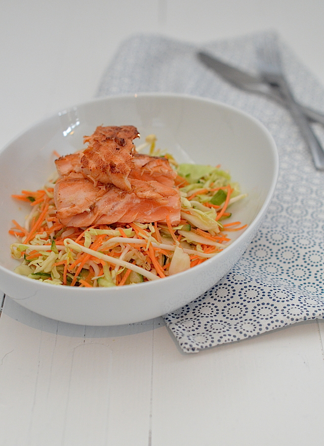 oosterse salade met zalm