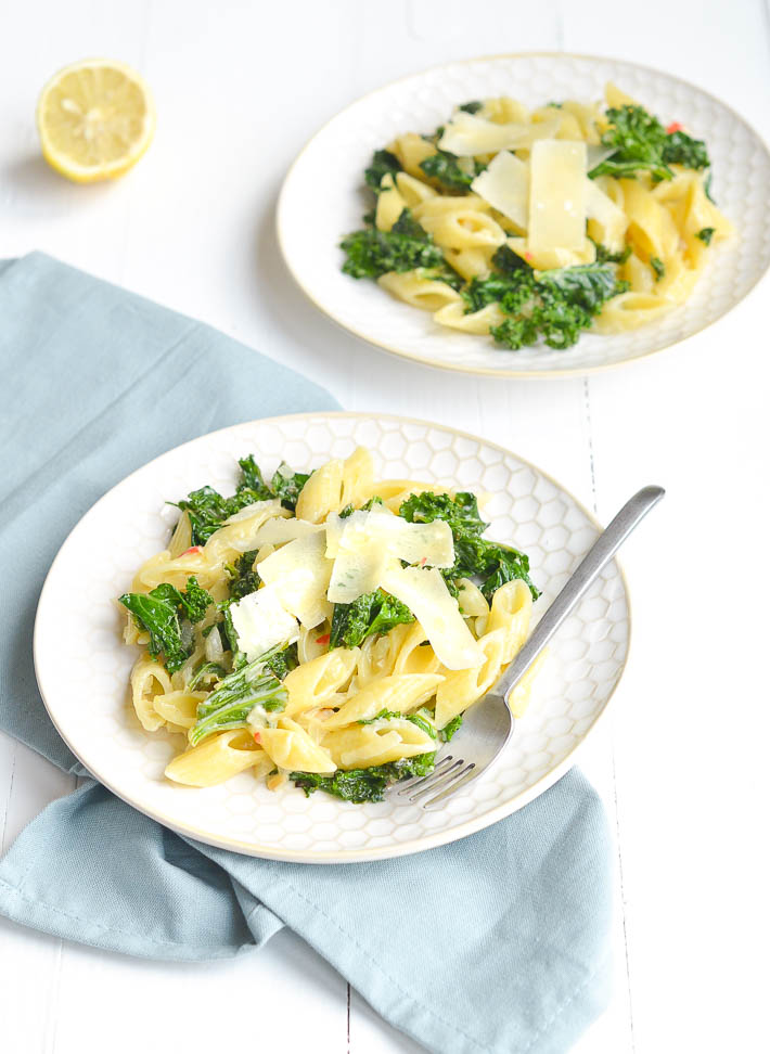 penne met boerenkool