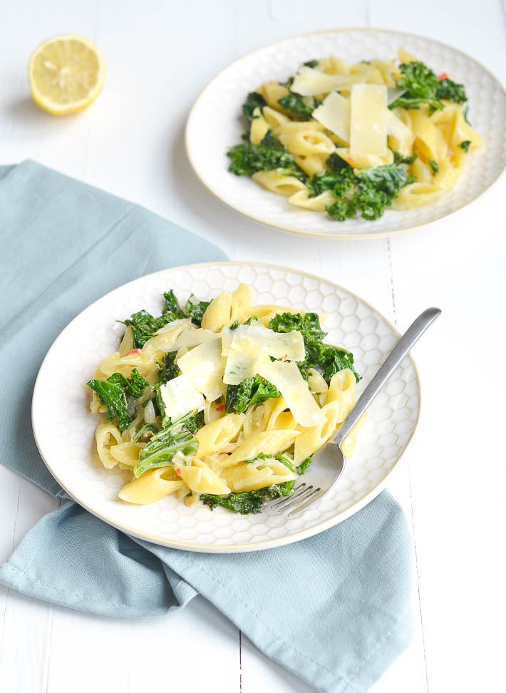 penne met boerenkool