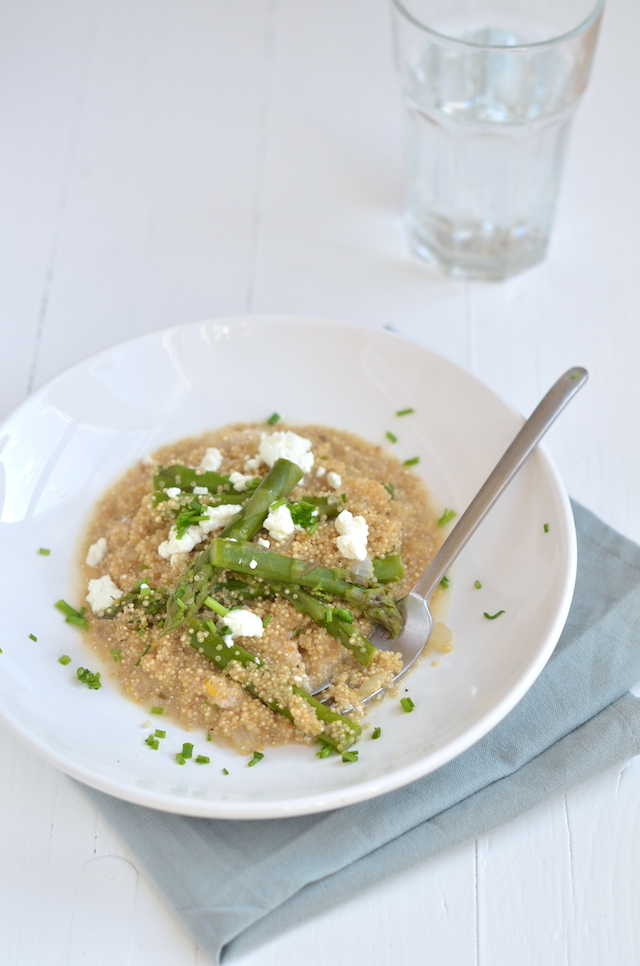 quinotto met groene asperges