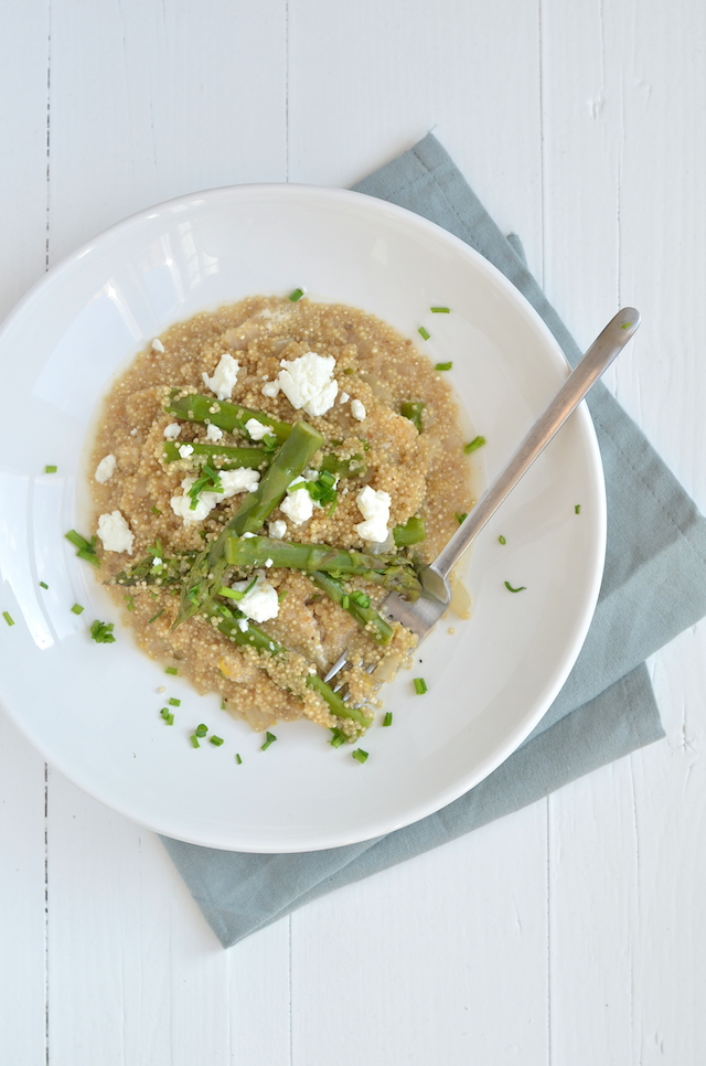 quinotto met groene asperges