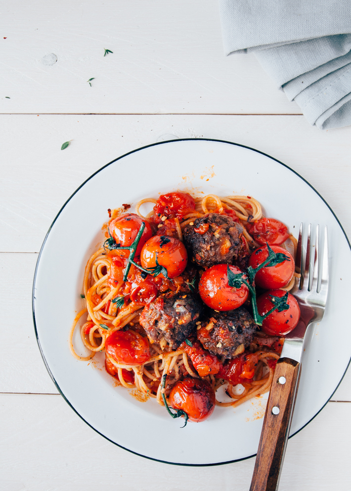 spaghetti met gehaktballetjes