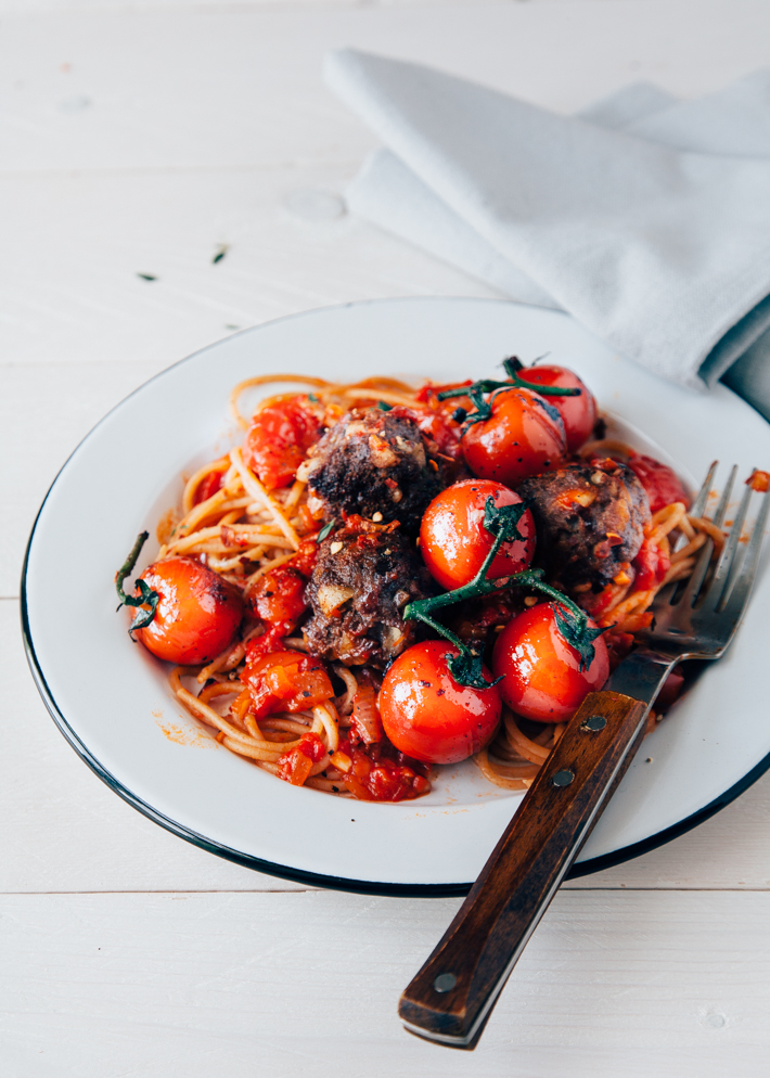 spaghetti met gehaktballetjes