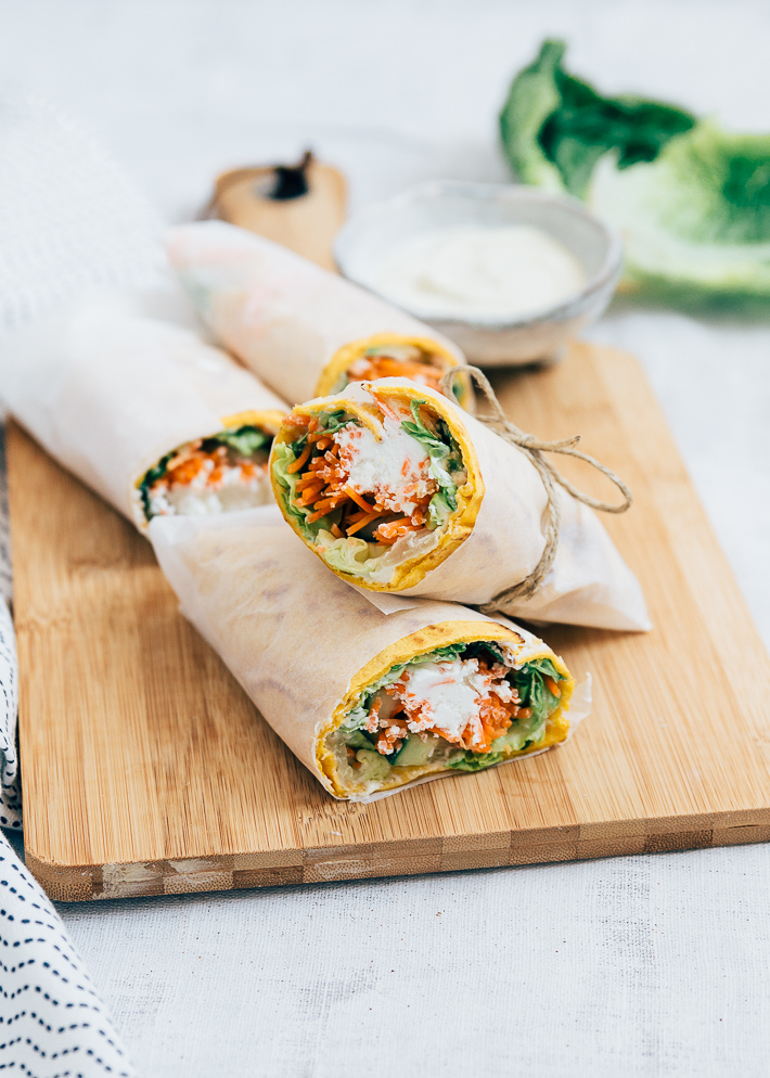 wortelwrap met geitenkaas